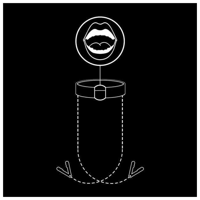Gag FETISH SUBMISSIVE cu inel pentru gură și cleme pentru sâni