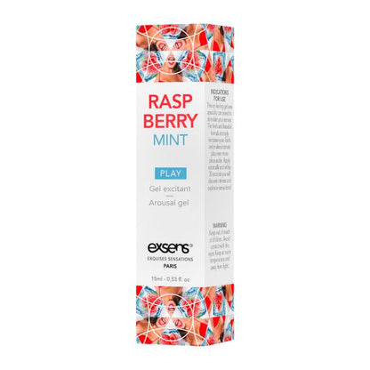 Gel EXSENS Raspberry Mint Arousal Gel, pentru stimulare zone intime, efect de răcire, aromă de zmeură și mentă, 15 ml