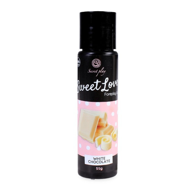 Gel intim comestibil SECRET PLAY Sweet Love - White Chocolate cu aromă de ciocolată albă, 55 gr
