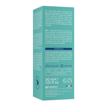 Gel intim INTYMATE More Cooling, cu efect de răcire, pentru stimularea clitorisului și orgasm intens, 30 ml