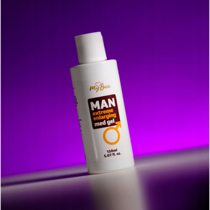 Gel intim MYLOVE Man Extreme Enlarging Med Gel, pentru mărirea penisului, senzații intensificate și lubrifiere, 150 ml