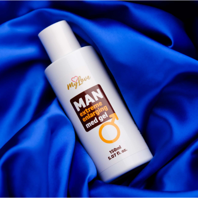 Gel intim MYLOVE Man Extreme Enlarging Med Gel, pentru mărirea penisului, senzații intensificate și lubrifiere, 150 ml
