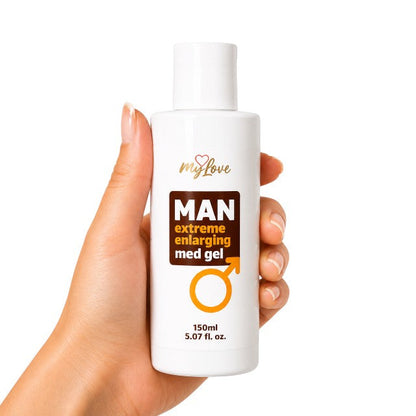 Gel intim MYLOVE Man Extreme Enlarging Med Gel, pentru mărirea penisului, senzații intensificate și lubrifiere, 150 ml