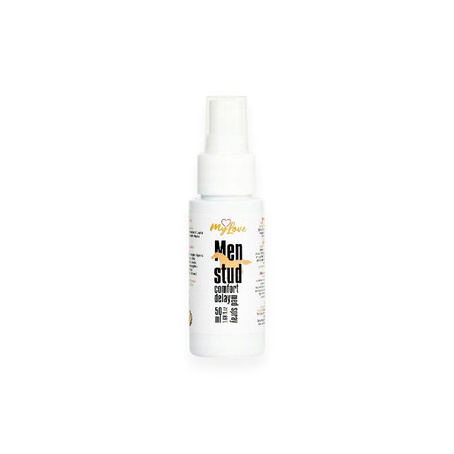 Gel intim MYLOVE Men Stud Comfort Delay Med Gel, pentru întârzierea ejaculării și lubrifiere, cu ulei de mentă, 50 ml