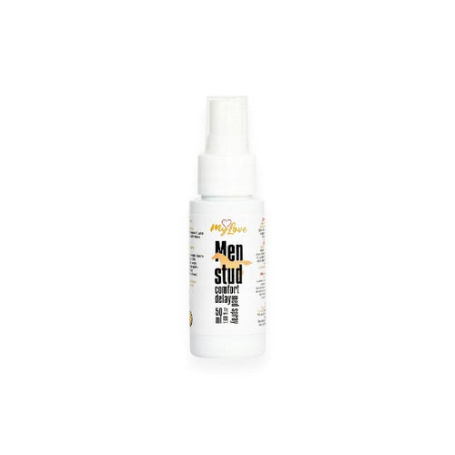 Gel intim MYLOVE Men Stud Comfort Delay Med Gel, pentru întârzierea ejaculării și lubrifiere, cu ulei de mentă, 50 ml