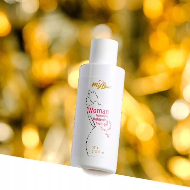 Gel intim MYLOVE Woman Sensitive Tightening Med Gel, pentru strâmtarea vaginului, hidratant, miros de mango, 150 ml