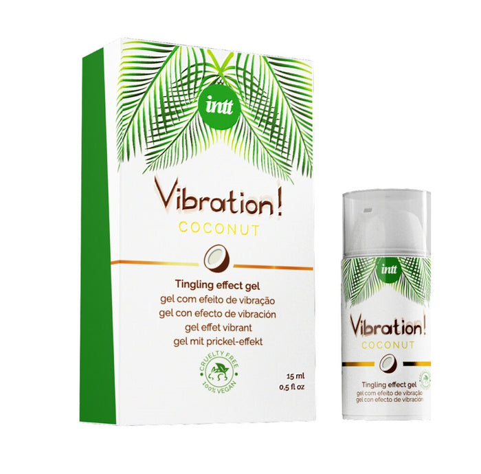 Gel INTT Vibration! Coconut, pentru stimulare si excitare, senzatie vibranta, vegan, Unisex, 15 ml