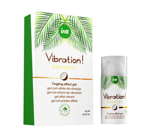 Gel INTT Vibration! Coconut, pentru stimulare si excitare, senzatie vibranta, vegan, Unisex, 15 ml