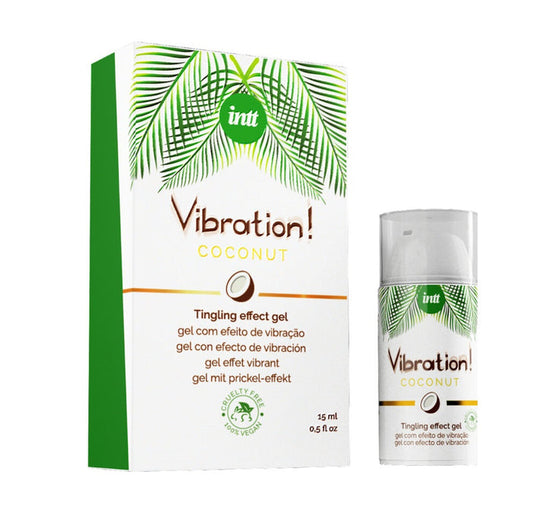 Gel INTT Vibration! Coconut, pentru stimulare si excitare, senzatie vibranta, vegan, Unisex, 15 ml