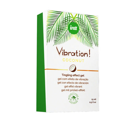 Gel INTT Vibration! Coconut, pentru stimulare si excitare, senzatie vibranta, vegan, Unisex, 15 ml