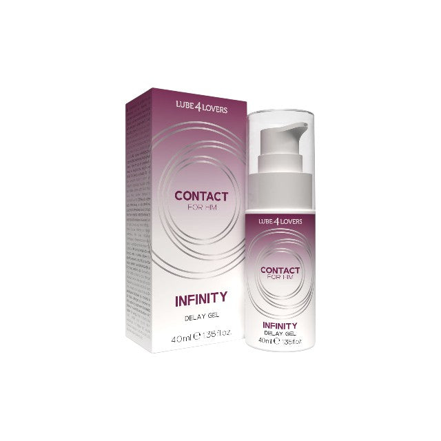 Gel LUBE4LOVERS Infinity Delay Gel, pentru întârzierea ejaculării, pe bază de apă, compatibil cu prezervative, 40 ml