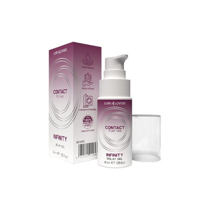 Gel LUBE4LOVERS Infinity Delay Gel, pentru întârzierea ejaculării, pe bază de apă, compatibil cu prezervative, 40 ml