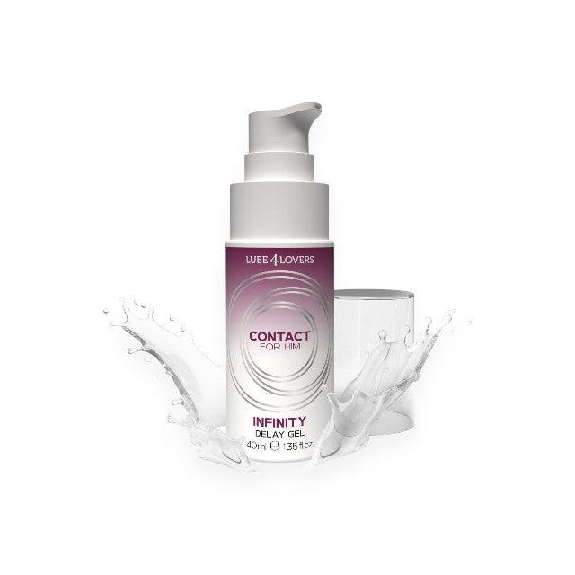 Gel LUBE4LOVERS Infinity Delay Gel, pentru întârzierea ejaculării, pe bază de apă, compatibil cu prezervative, 40 ml