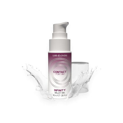 Gel LUBE4LOVERS Infinity Delay Gel, pentru întârzierea ejaculării, pe bază de apă, compatibil cu prezervative, 40 ml
