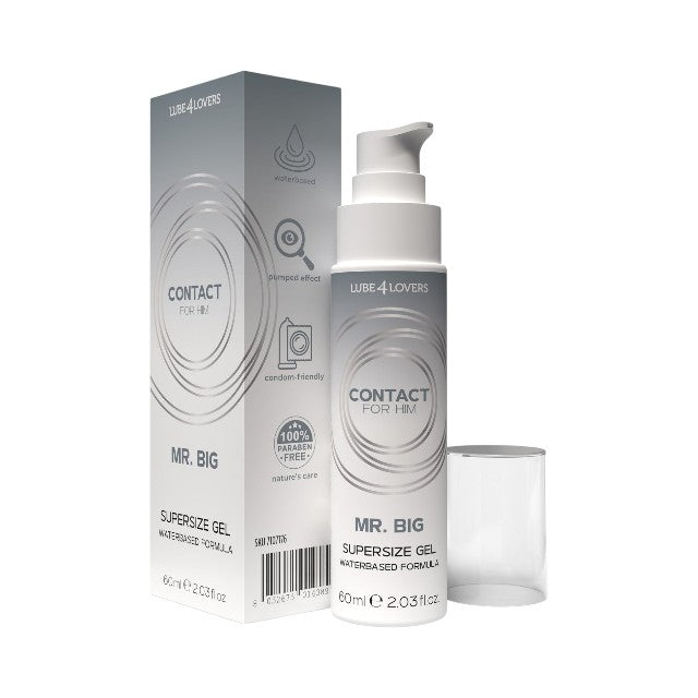 Gel LUBE4LOVERS Mr. Big SuperSize Gel, pentru mărirea penisului și senzații intensificate, textură non-grasă, 60 ml