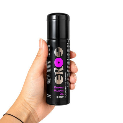 Gel pentru masaj Kissable Eros, cu efect de încălzire, aromă cireșe, 100 ml