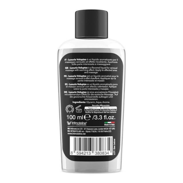 Gel pentru masaj LUXURIA Voluptas Choco Coconut, cu efect de încălzire, aromă naturală de ciocolată cu cocos, 100 ml