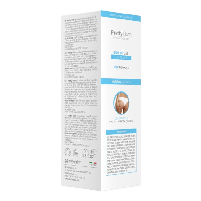 Gel pentru ridicare și fermitate fese PRETTY BUM Bum Up Gel, cu Centella și iederă, efect anti-îmbătrânire, 100 ml