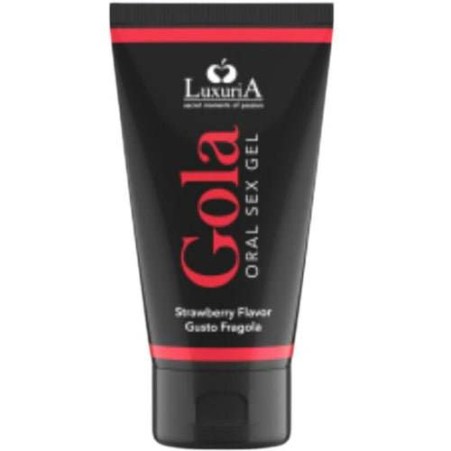 Gel pentru sex oral LUXURIA Gola Strawberry, pe bază de apă, cu aromă naturală de căpșuni, 50 ml