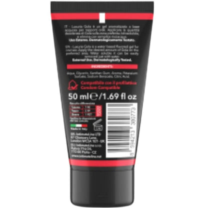 Gel pentru sex oral LUXURIA Gola Strawberry, pe bază de apă, cu aromă naturală de căpșuni, 50 ml