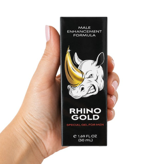 Gel RHINO GOLD Original, pentru mărirea penisului, erecții puternice, potență și libido, 50 ml