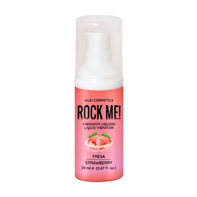 Gel Vibrator Nuei - Rock Me, pentru stimulare clitoris si excitare, aroma de capsuni, 20ml