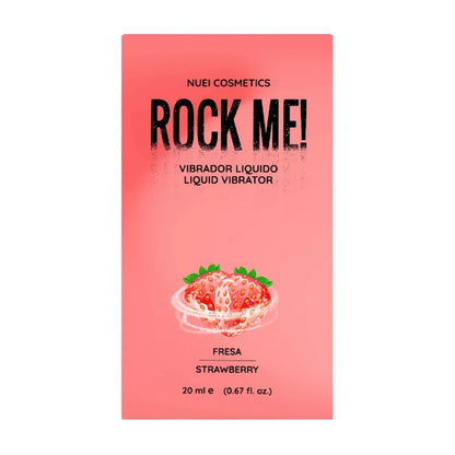 Gel Vibrator Nuei - Rock Me, pentru stimulare clitoris si excitare, aroma de capsuni, 20ml