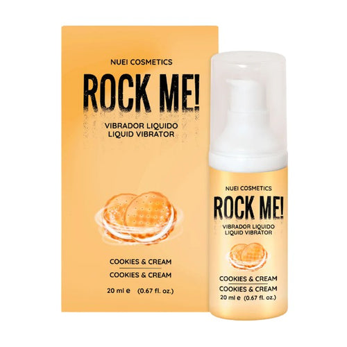 Gel Vibrator Nuei - Rock Me, pentru stimulare clitoris si excitare, cookies and cream, 20ml (PTS)