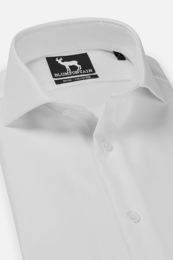 GENTS Blumfontain NOS structuur wit non-iron overhemd in katoen-structuur, modern-fit, wit.