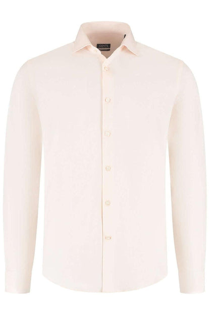 GENTS knit pique lichtroze katoenen pique overhemd ademend in lichtroze kleur.
