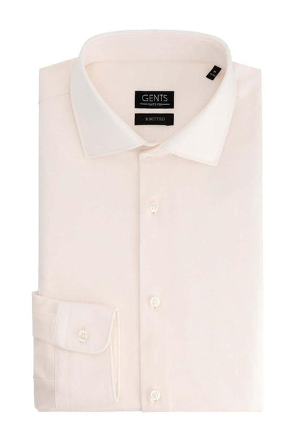 GENTS knit pique lichtroze katoenen overhemd, ademend, stijlvol en comfortabel, perfect voor elke gelegenheid.