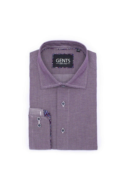 GENTS overhemd oxford wijnrood - moderne snit, kreukarm en snel droog overhemd in oxford stof.