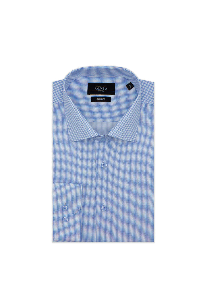 GENTS slimfit printpied-de-poule katoenen overhemd met pied-de-poule, ademend en comfortabel.