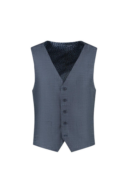 Gilet birdseye structuur blauw