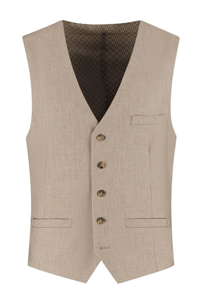 Gilet cappuccino beige: stylish vest in beige, made from wool and Tencel for warmth and comfort.