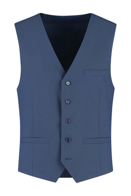 Gilet comfort stretch royalblue Mixmatch in koningsblauw with knoopsluiting and zakken for comfort and style.