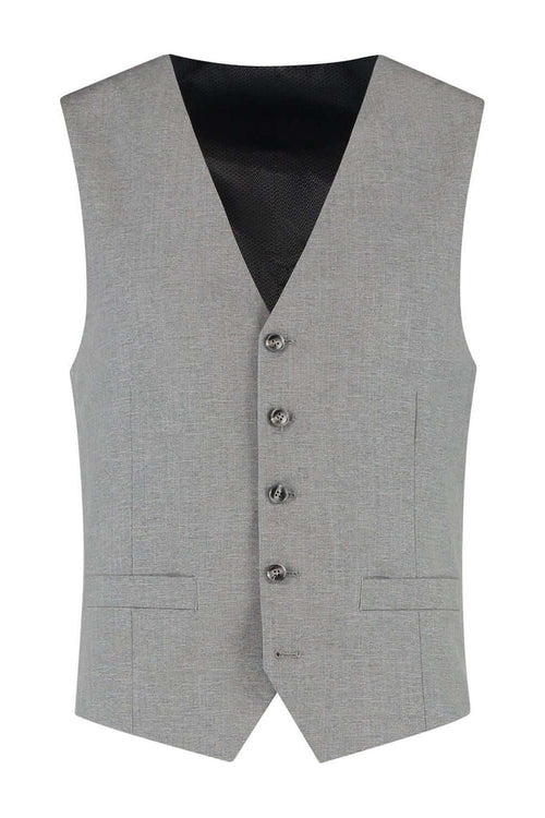Gilet linnenlook grijs