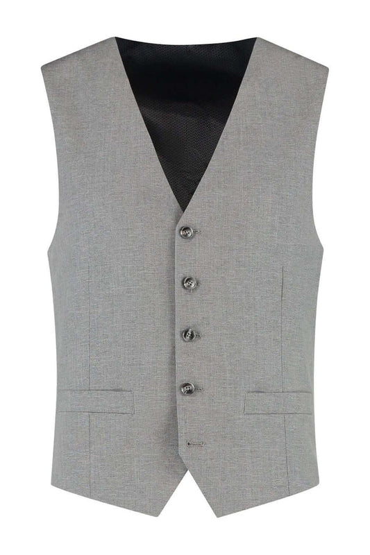 Gilet linnenlook grijs