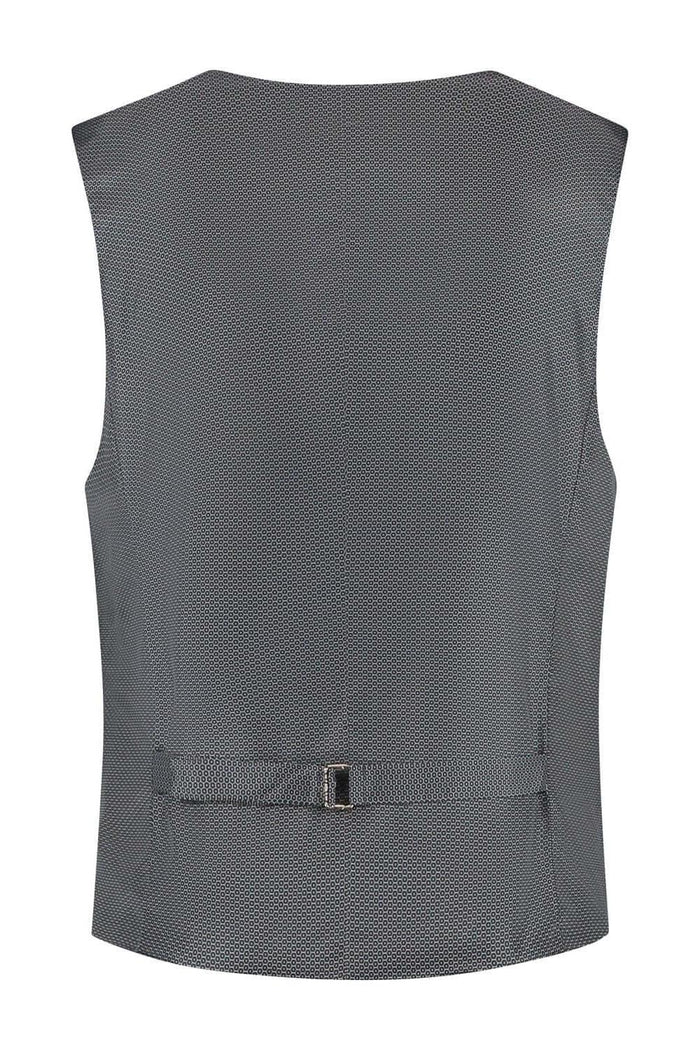 Gilet linnenlook grijs