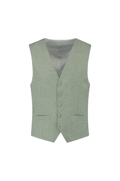 Gilet linnenlook saliegroen