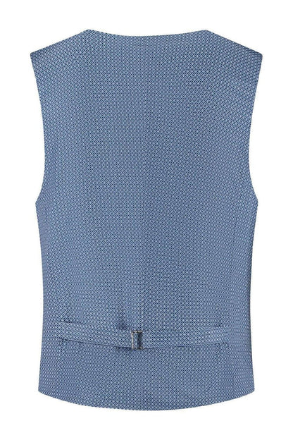 Gilet linnenlook staalblauw