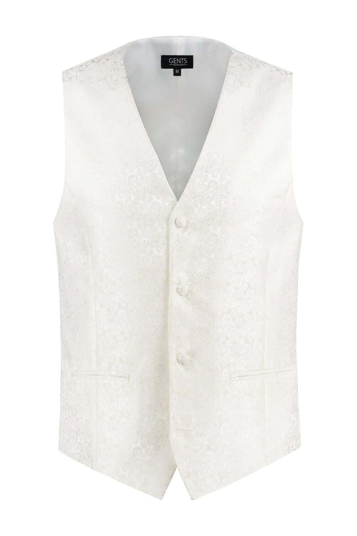 Gilet paisley ecru