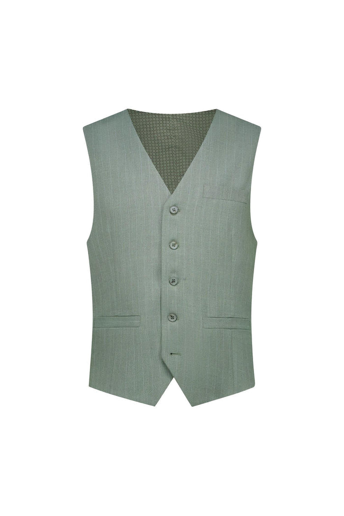 Gilet pinstripe groen