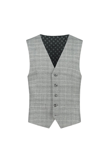 Gilet ruit lichtgrijs