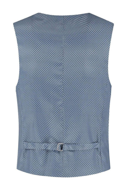 Gilet stretch birdseye blauw