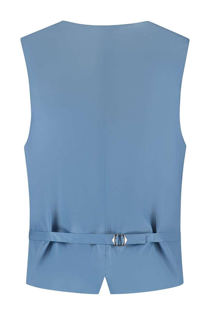 Gilet structuur lichtblauw, ademend gilet met gestructureerde stof, geschikt voor kantoor en casual.