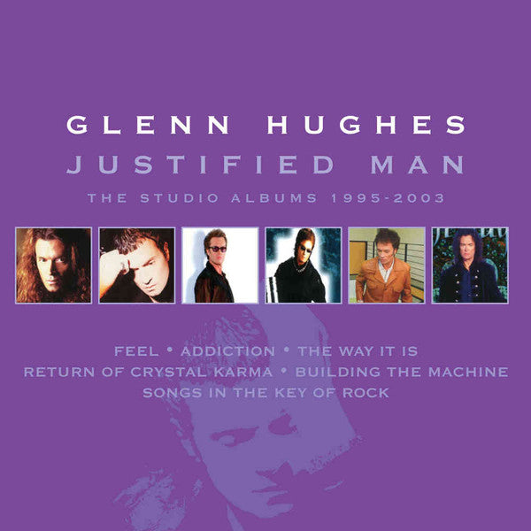 GLENN HUGHES - JUSTIFIED MAN - STUDIO ALBUMS 1995-2003 (*New 6-CD Box Set, 2020, Purple Records) Deep Purple Vocalist