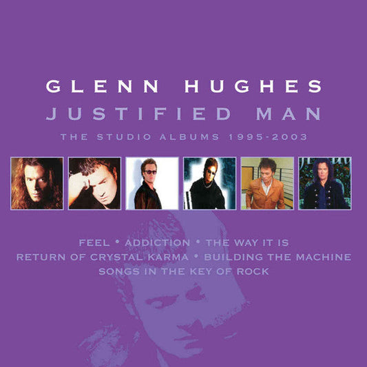GLENN HUGHES - JUSTIFIED MAN - STUDIO ALBUMS 1995-2003 (*New 6-CD Box Set, 2020, Purple Records) Deep Purple Vocalist