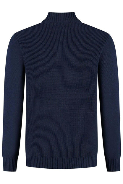 Half zip-knopen blauw