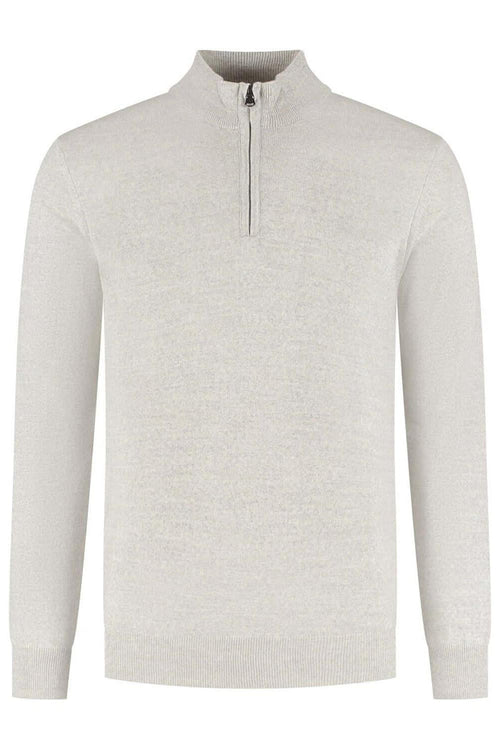 Halfzip merinoblend alugrey